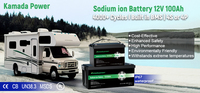Batterie à ions sodium Kamada basse température 4000 cycles batterie à ions sodium 12V 100Ah Bluetooth batterie à ions sodium pour voiture