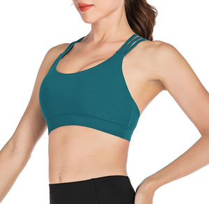 Soutiens-gorge de sport pour femmes vêtements de sport Yoga course entraînement soutiens-gorge de gymnastique avec bretelles uniques dos croisé Bikini ensemble pour femmes maillots de bain Sexy - Product Image 1