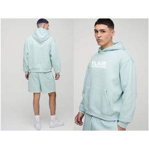 Sudadera con capucha de algodón 100% Premium de gran tamaño para hombre, diseño de hombro caído, bordado 3D, alta calidad, talla grande, Digital de invierno - Product Image 4