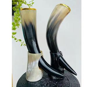 Cuerno para Beber Vikingo Nórdico Hecho a Mano con Empuñadura de Cuero y Soporte, Productos Naturales y Orgánicos - Product Image 6