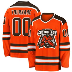 Maillot de hockey sur glace crossover 100% polyester imprimé par transfert thermique antibactérien à séchage rapide, option de nom d'équipe personnalisé, unisexe adulte - Product Image 2