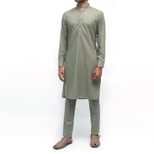 Vente en gros de qualité supérieure pour hommes Shalwar Kameez Robe à manches longues style estival - Product Image 1