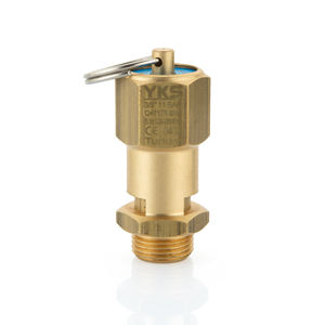 วาล์วนิรภัยทองเหลืองแบบปิดผนึกขนาด 3/8 นิ้ว 11 บาร์ ได้รับการรับรองมาตรฐาน CE - วาล์วระบายแรงดันแบบปิดผนึก - วัสดุทองเหลือง - Product Image 1