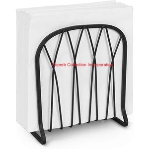 Porte-serviettes en métal noir mat moderne avec design carré Distributeur de mouchoirs en papier de qualité supérieure pour la salle à manger, la cuisine et l'hôtel - Product Image 2