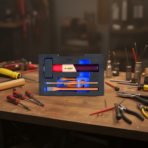 Ensemble d'outils Gedore 9 pièces, ciseaux et marteau dans des plateaux - Product Image 3