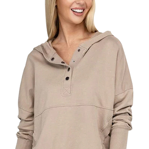 Sudaderas con capucha de mujer lavadas con ácido Vintage de peso pesado de alta calidad Sudadera con capucha de lavado con ácido de gran tamaño para mujer en Tarifa mayorista - Product Image 6