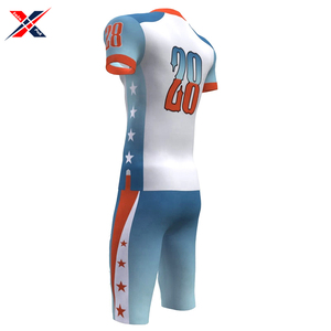 Uniforme de fútbol americano de poliéster 100% de tamaño personalizado para adultos, conjuntos cortos transpirables duraderos, juego deportivo impreso por sublimación - Product Image 3