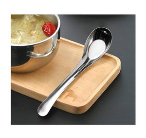 ช้อนซุปมิเรอร์เหล็กช้อนสแตนเลสเกรดอาหารพรีเมียมช้อนซุปเหล็กดีไซน์ล่าสุด - Product Image 2