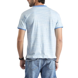 เสื้อยืดคอกลมติดกระดุมผ้าฝ้ายแท้ 100% ผ้าสั่งทำพิเศษ สไตล์สตรีทแฟชั่น น้ำหนักเบา 180 กรัม เสื้อยืดผู้ชายสไตล์วินเทจเรียบง่าย - Product Image 2