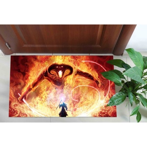 Alfombra Impresa: Alfombras de Monstruos y Magos, Alfombra para Cuarto de Hombre, Alfombra Delgada No Tejida - Product Image 1