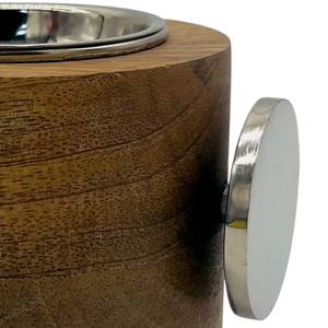 Quemador de Incienso Bakhoor de Madera Natural con Detalles en Plata, Mabkhara Árabe, Porta Incienso de Oud, Incensario Minimalista de Carbón Vegetal, Regalo para el Hogar - Product Image 6