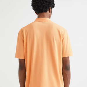 Tops casuales clásicos de otoño para hombre, manga corta de algodón 100% para Polo en tela de rizo de colores sólidos y a rayas - Product Image 5