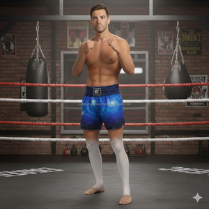 Pantalones Cortos de Muay Thai Estilo Gladiador Retro, Cintura Elástica Ancha, Colores Personalizados para Boxeo Tradicional, Blanco, Negro, Rojo, 100% Poliéster - Product Image 6