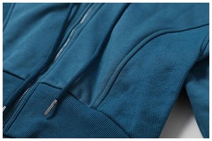Service OEM de haute qualité décontracté cordon de serrage à manches longues survêtements pour femmes respirant pleine fermeture éclair à capuche Logo personnalisé hiver court - Product Image 5