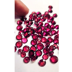 84 piezas de granate de rodolita Natural 5mm 6mm 7mm 8mm faceta redonda 124 Cts lote Iroc ventas raktamani corte de piedras preciosas sueltas US $75 para todos - Product Image 3