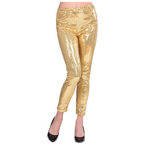 Women's Elegant Casual Performance <b>Leggings</b> High Quality Top <b>Sequined</b> Pants for Stage Wear Mid Waist Breathable Seamless Solid - Product Image 3