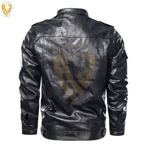 Custom Made Men's High Street Style <b>Winter</b> Leather Jacket Cow Skin Canvas <b>Waterproof</b> Windproof Outdoor Fashionable <b>Coat</b> - Product Image 6