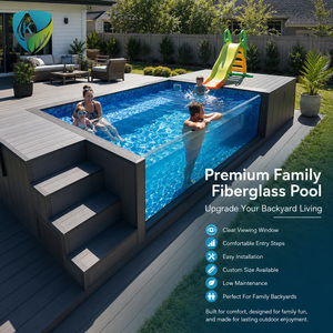 <span class=keywords><strong>Piscine</strong></span> hors sol de haute qualité en fibre de verre, jacuzzi extérieur, <span class=keywords><strong>piscine</strong></span> à débordement avec terrasse pour jardin et cour arrière - Product Image 2