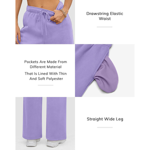 Nouveau bon design professionnel personnalisé jambe droite femmes pantalons de survêtement cordon taille surdimensionné rayé pantalon pour les femmes - Product Image 3