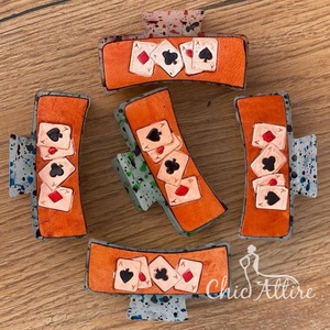 กิ๊บหนีบผมทำมือแบบตะวันตกที่หนีบผมหนังอุปกรณ์เสริมสำหรับผม - Product Image 1