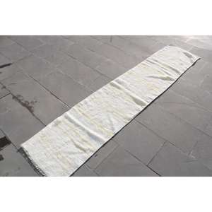 พรมตุรกีโบราณ ขนาด 1.6x8 ฟุต พรมขนสัตว์ขอบสีขาว - Product Image 1