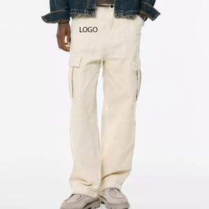 Pantalones Cargo holgados de algodón para hombre, ajuste holgado, diseño multibolsillo, Material duradero y transpirable, ajuste cómodo y relajado, colores personalizados - Product Image 1