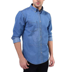 Chemises en jean en coton à manches longues de la meilleure qualité / Chemises en jean pour hommes de qualité bon marché et très confortables - Product Image 4
