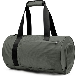 Mess Sports OEM Custom Logo Nylon 30L-40L Sneaker Wet Dry Separation Shoe <b>Compartment</b> Oval Fitness Organizer Sport Gym Duffle - Product Image 1