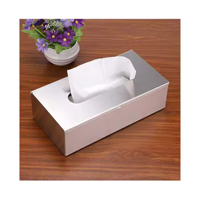Boîte à mouchoirs en métal blanc - Product Image 3