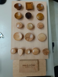 Boutons en bois ajustables modernes pour armoires tiroirs commodes armoires salles de bains cuisines salons salles à manger écoles - Product Image 3