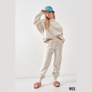 Survêtement deux pièces en coton 100% surdimensionné pour l'hiver 2023, taille plus, avec pantalon de jogging à revers brossé, sweat-shirt à grammage élevé, article personnalisé OEM - Product Image 1