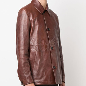 Wholesale Plus Size <b>Leather</b> <b>Shirts</b> Outdoor Use <b>Leather</b> <b>Shirts</b> Stand Collar Men <b>Leather</b> <b>Shirt</b> - Product Image 3
