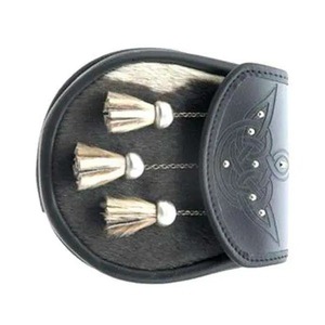 Sporran Tradicional de Tartán con Bordado Elegante y Borlas Clásicas, Perfecto para Vestimenta Formal, Cinturones de Sporran de Tartán - Product Image 6