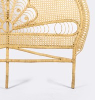 Meistverkauftes Handgefertigtes Umweltfreundliches Modulares Rattan-Wellendesign Midcentury Kopfteil für Schlafzimmermöbel Heim-Bettkopfteil