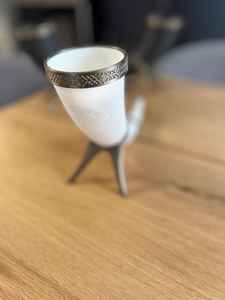 Taza de cuerno de búfalo de lujo, bebida rústica ecológica hecha a mano, taza duradera, perfecta para café, té, whisky, hogar - Product Image 6