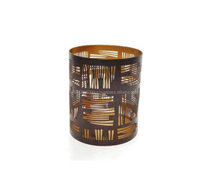 Soporte votivo de vela de Metal con diseño grabado, nuevo soporte de vela para decoración del hogar, linterna de Metal, precio al por mayor - Product Image 5