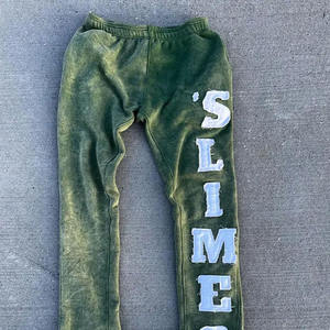 OEM Vintage Sun Fade Oversize Hoodie Flare Pierna Pantalones de chándal Personalizado Desgastado Bordado Logo Hombres Chándal - Product Image 5