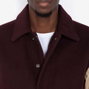 Chaqueta Universitaria de Invierno 100% Algodón Transpirable para Hombre, Diseño de Parches, Resistente al Viento, Logotipo Personalizado al por Mayor - Product Image 2