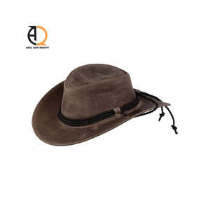 Chapeaux de cowboy en cuir véritable, style western léger, taille personnalisée, chapeau en cuir western pour hommes - Product Image 1