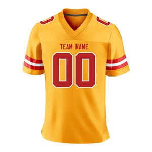 Maillots de football américain imprimés par transfert thermique en gros avec graphiques personnalisés, manches courtes, grandes tailles disponibles - Product Image 3