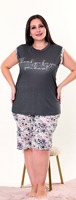 Ensemble de pyjama décontracté en viscose douce tricotée pour femmes grandes tailles, haut à manches courtes et short, vêtements de nuit confortables, vêtements de maison