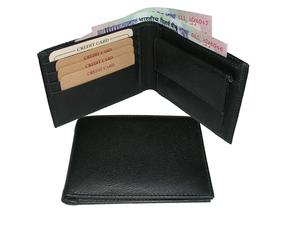 Genuine Leather <b>RFID</b> <b>Blocking</b> Fold Closure Fashion <b>Wallets</b> for Men - Product Image 2