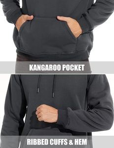 Polyester/coton 500 g/m², sweat-shirt de sport pour homme, logo personnalisé brodé, couleur unie, bloc de couleur, streetwear, taille plus, vierge - Product Image 6