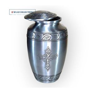 Vente en gros d'urne de crémation personnalisée de style américain Pot de pot conteneur commémoratif dans une urne en métal standard pleine grandeur - Product Image 2