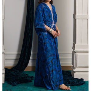 Vestido de terciopelo de alta calidad al por mayor suave cómodo peso pesado ropa de invierno cálido novia vestido de terciopelo bordado con estilo - Product Image 2