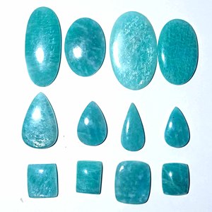 Cabochon de pierres précieuses en vrac Amazonite naturelle de haute qualité pierre précieuse de Quartz de taille de forme mixte pour la fabrication de bijoux - Product Image 4