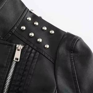 2025 Classic New Design Women Genuine <b>Leather</b> Puffer <b>Jacket</b> Winter Stand Autumn Knitted Breathable <b>Long</b> Sleeve Windproof Front - Product Image 5