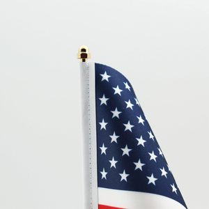 Drapeau de table de luxe des États-Unis, imprimé numériquement sur tissu, avec mât en aluminium - Product Image 3