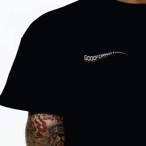 เสื้อยืดผ้าฝ้าย100% โอเวอร์ไซส์ทรงหลวมเปิดไหล่สำหรับผู้ชาย-ปรับแต่งโลโก้ได้ - Product Image 4