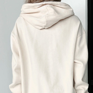 Vente en gros de sweat à capuche surdimensionné pour femmes pull en molleton de coton épais chaud coupe ample épaules tombantes manches longues doux confortable - Product Image 6